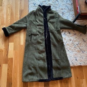 Sheepskin Olive Green Coat jacket